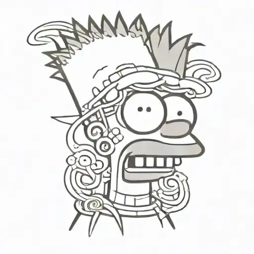bart simpson tattoo design idea