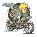 bart simpson tattoo design idea