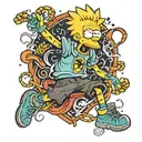bart simpson tattoo design idea