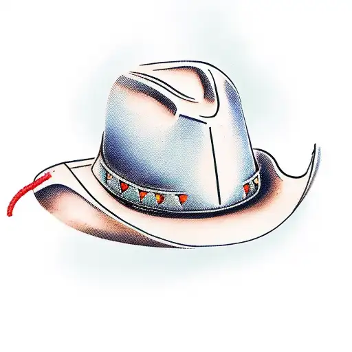 Traditional Turtle Wearing A Cowboy Hat Tattoo Idea - BlackInk AI