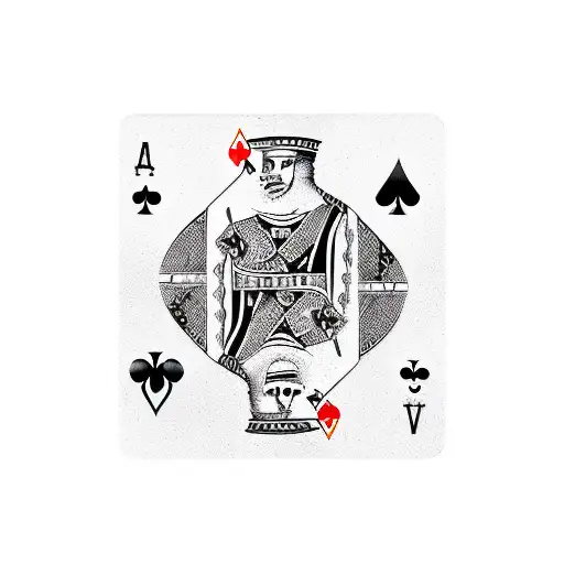 A realistic playing cards and poker chips tattoo design idea