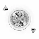 A realistic playing cards and poker chips tattoo design idea