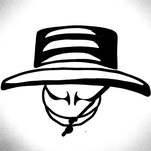 luffy hat witch zorro katanas tattoo design idea