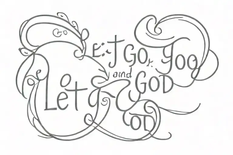 let go and let God tattoo design idea