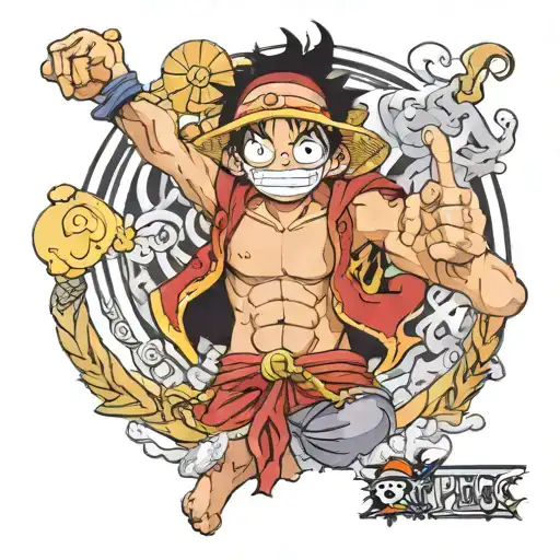 one piece luffy gear 5 tattoo design idea
