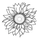 Sunflower and bee tattoo design idea
