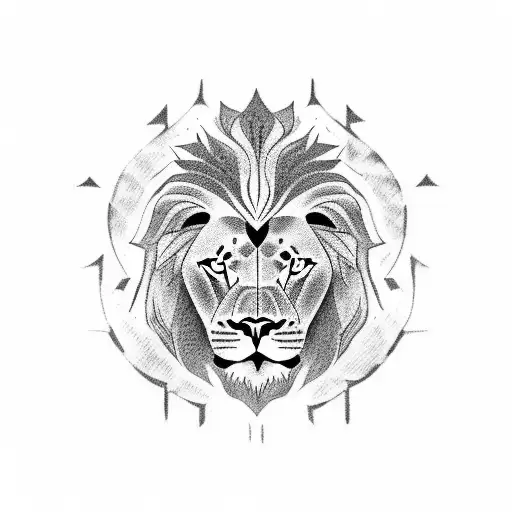 Incorporate stoic philosophy into a lion tattoo tattoo design idea