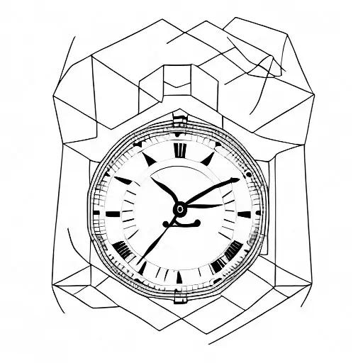 orologio in nuemri romani che indica le 19:48 tattoo design idea