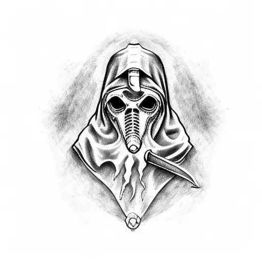 plague doctor grim reaper  tattoo design idea