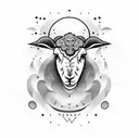 lamb tattoo design idea
