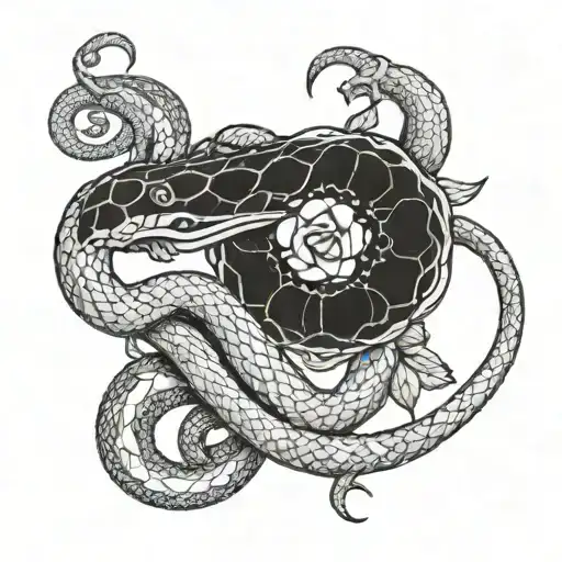The Self-Eating Snake and Eternity tattoo design idea