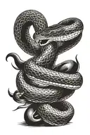 snake eating itself tattoo design idea