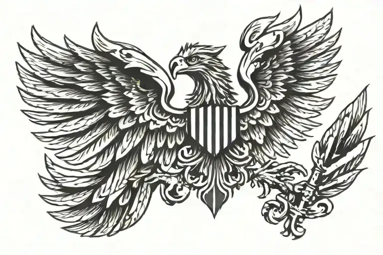 poland eagle wings patriot    tattoo design idea