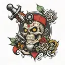 dexter needle mark tattoo design idea