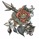 dexter needle mark tattoo design idea