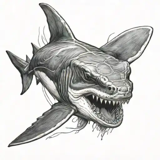 Hammerhead shark tattoo design idea