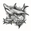 Hammerhead shark tattoo design idea