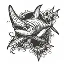 Hammerhead shark tattoo design idea