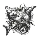 Hammerhead shark tattoo design idea