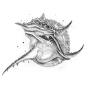 dino mon and son  tattoo design idea