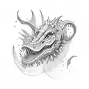 dino mon and son  tattoo design idea