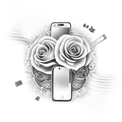 marriage destroied by cellphone with porno tattoo design idea