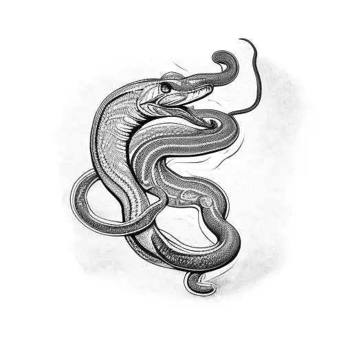 ayahuasca snake tattoo design idea