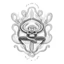 ayahuasca vine and snake  tattoo design idea