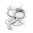 ayahuasca vine and snake  tattoo design idea