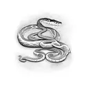 ayahuasca vine and snake  tattoo design idea