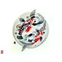 Japanese style with koi fish and a Crane tattoo design idea