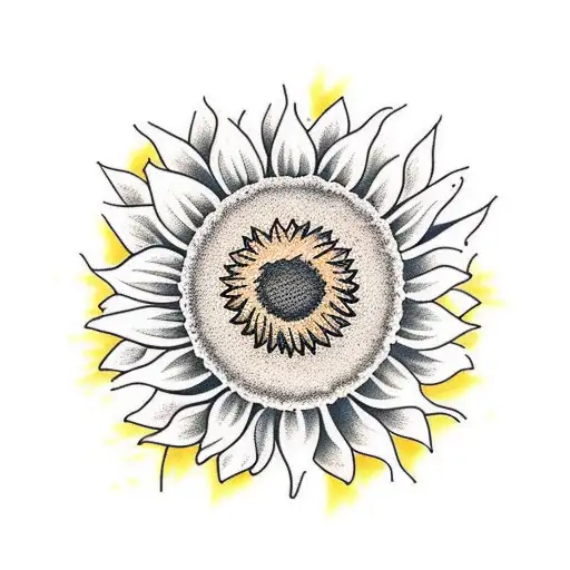 Sunflower tattoo design idea