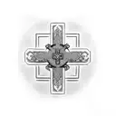 orthodox Chritan cross  tattoo design idea