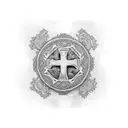 orthodox Chritan cross  tattoo design idea