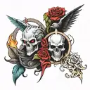 good vs evil tattoo design idea