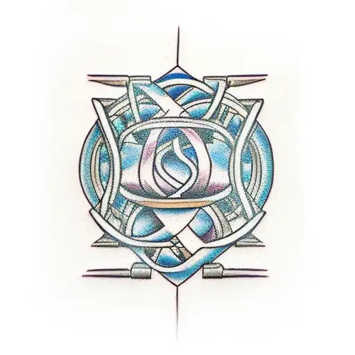 strength is more then muscle + DNA Helix tattoo design idea