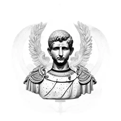 Emperor, Augustus, Roman, Statue, SPQR tattoo design idea