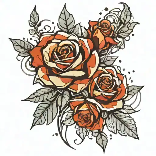 borderlands 3 roses tattoo design idea