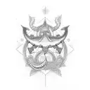 leviathan symbol tattoo design idea