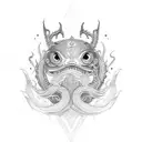 leviathan symbol tattoo design idea