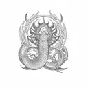 leviathan cross  tattoo design idea