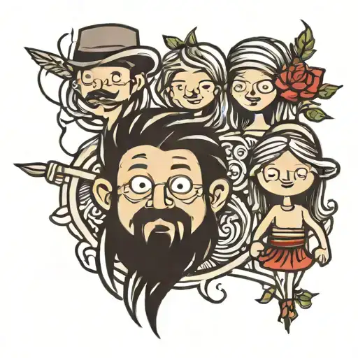 family stick figure  tattoo design idea