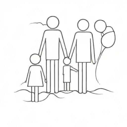family stick figure  tattoo design idea