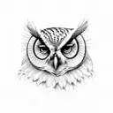 A majestic owl perched on a tree branch, with clockwork mechanisms integrated into its feathers tattoo design idea