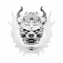 Foo Dog tattoo design idea