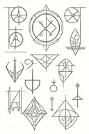 arcane mass of sigils tattoo design idea