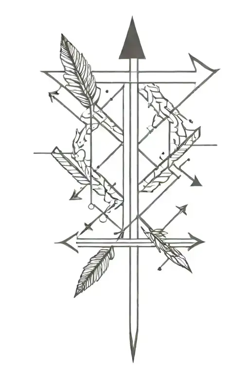 tribal forearm tattoo with arrows and crosses   tattoo design idea