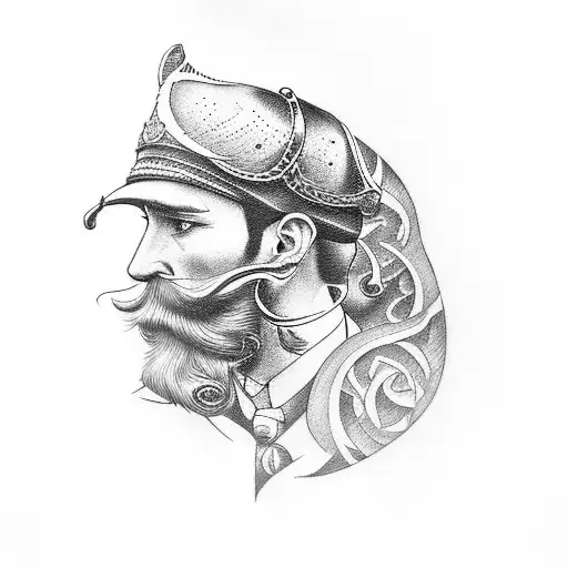 peaky blinder whit vikings tattoo design idea