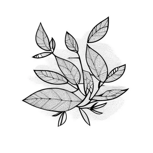 olive branch, abstract, fine line, 6 inches, simple, aesthetic  tattoo design idea