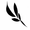 olive branch, abstract, fine line, 6 inches, simple, aesthetic  tattoo design idea